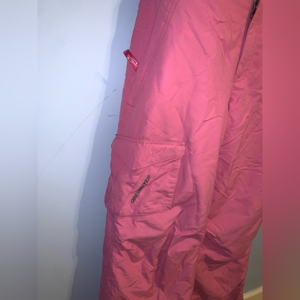 Obermeyer Pink Cargo snow Pants size 10 husky juniors snowboarding ski - Picture 3 of 6